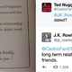The fake news and the joke tweet that inspired it. Images: The Rowling Library/College Humor